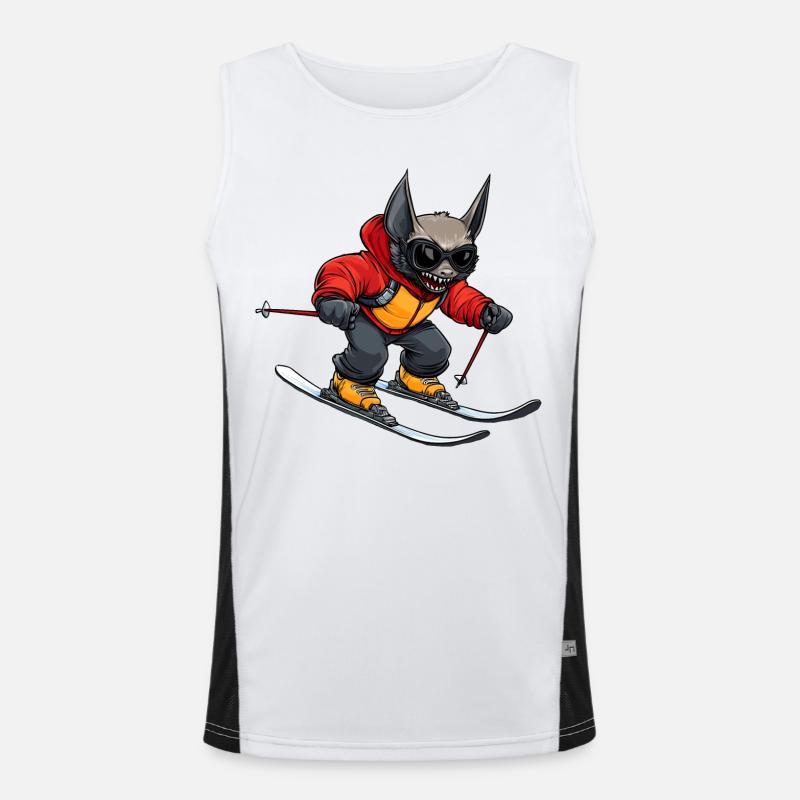 Fledermaus Skifahrer Funktionelles Kontrast-Tank Top für Männer 