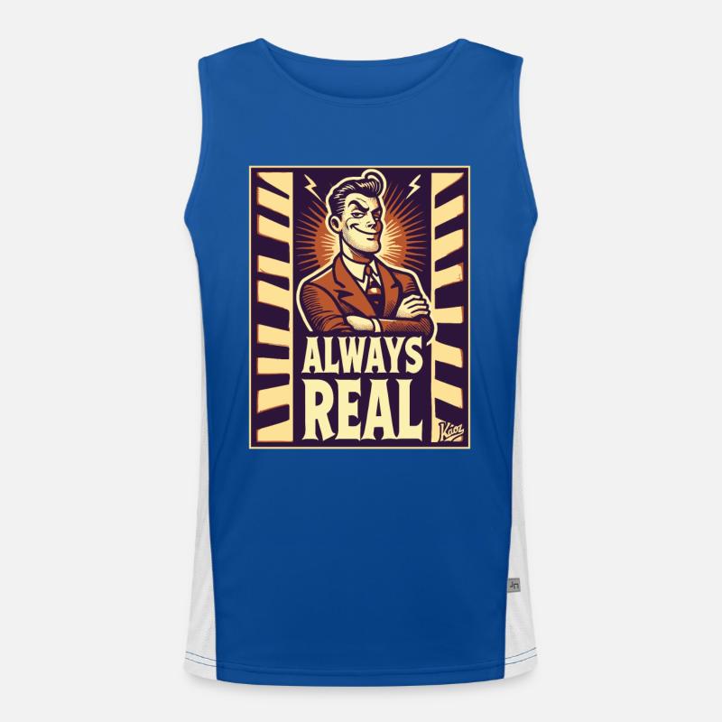 Cooler Retro-Typ – Immer echt Funktionelles Kontrast-Tank Top für Männer 