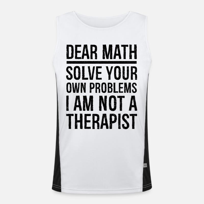 dear math funny Funktionelles Kontrast-Tank Top für Männer 