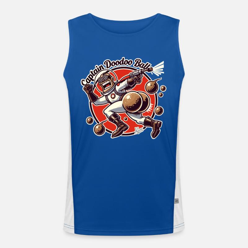 Captain Doodoo Balls – Der verrückte Sci-Fi-Held Funktionelles Kontrast-Tank Top für Männer 