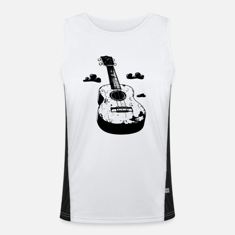 Ukulele Comic-Stil Funktionelles Kontrast-Tank Top für Männer 