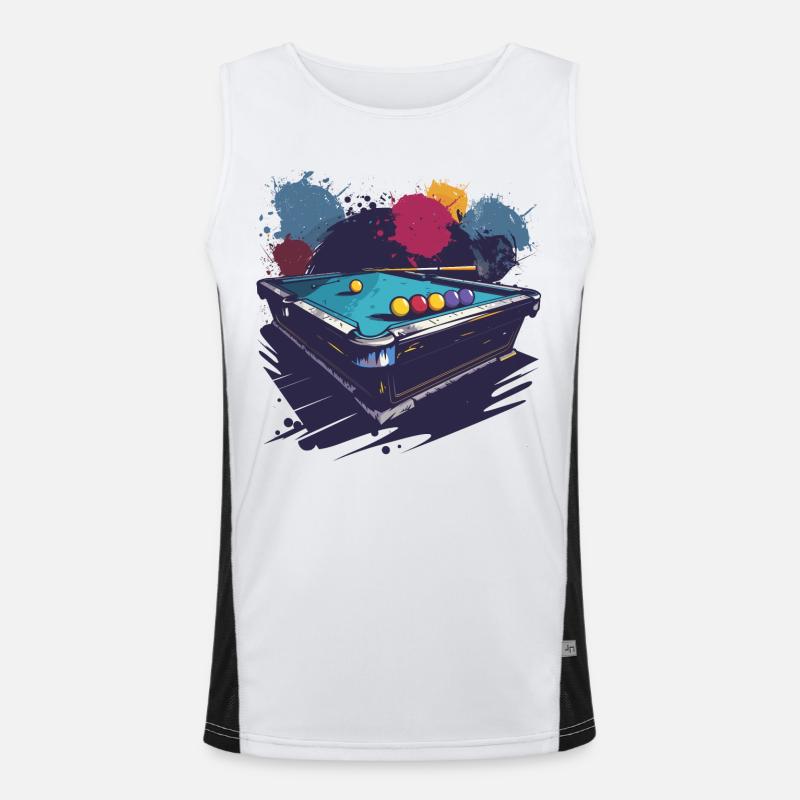 Graphismes de billard Débardeur respirant contrasté Homme 