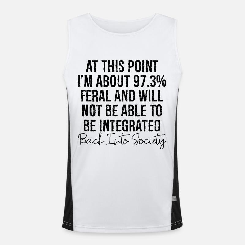 at this point Integrated back into society Men's Functional Contrast Tank Top 