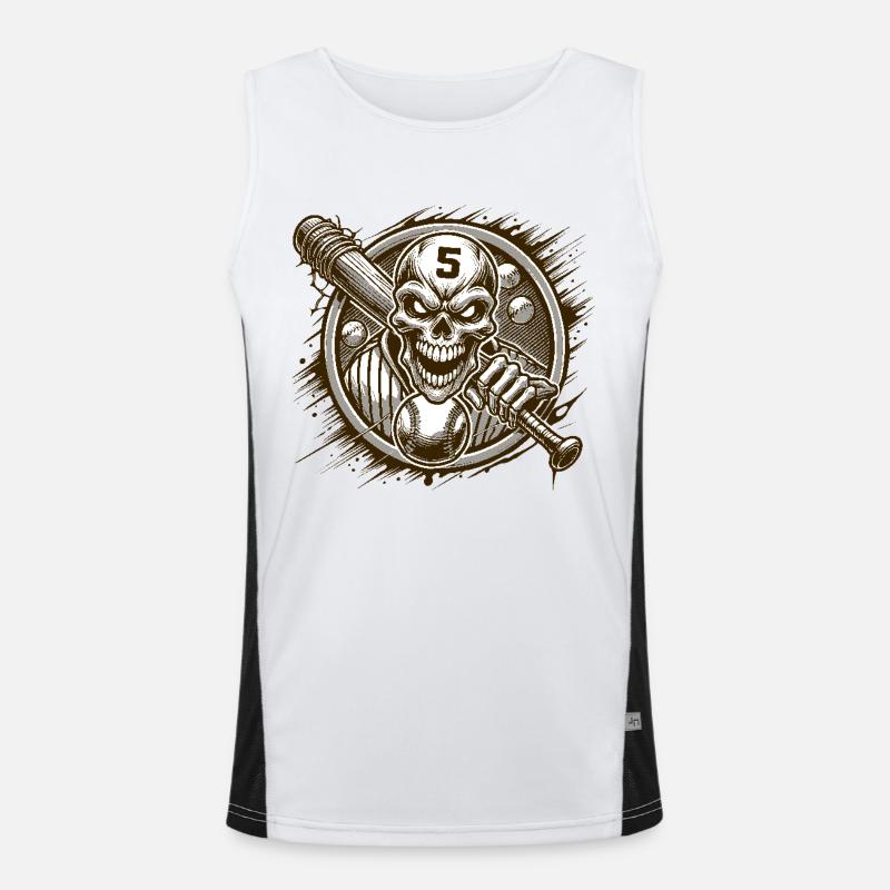 Crâne de baseball Crâne Débardeur respirant contrasté Homme 
