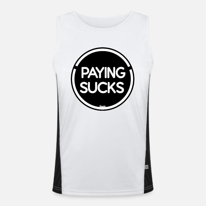 Paying is stupid Men's Functional Contrast Tank Top 