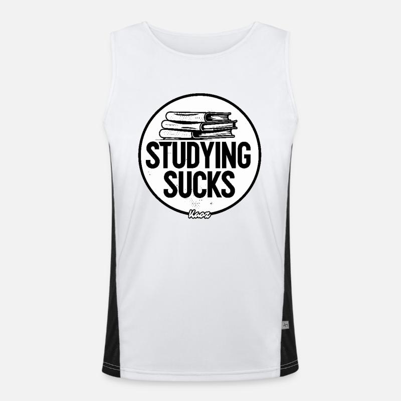 Learning is stupid Men's Functional Contrast Tank Top 