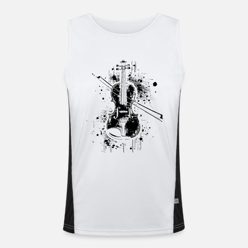 Dessin de violon Débardeur respirant contrasté Homme 
