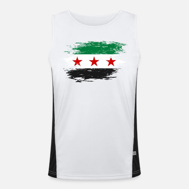 Drapeau syrien utilisé Débardeur respirant contrasté Homme 