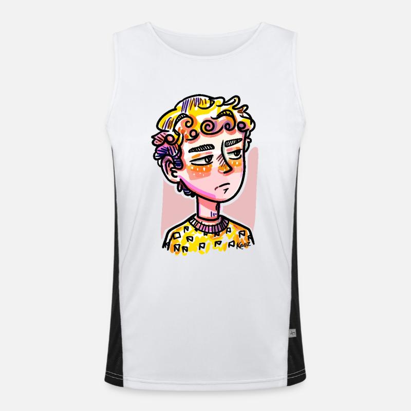 Cleverer und schlauer Junge Funktionelles Kontrast-Tank Top für Männer 