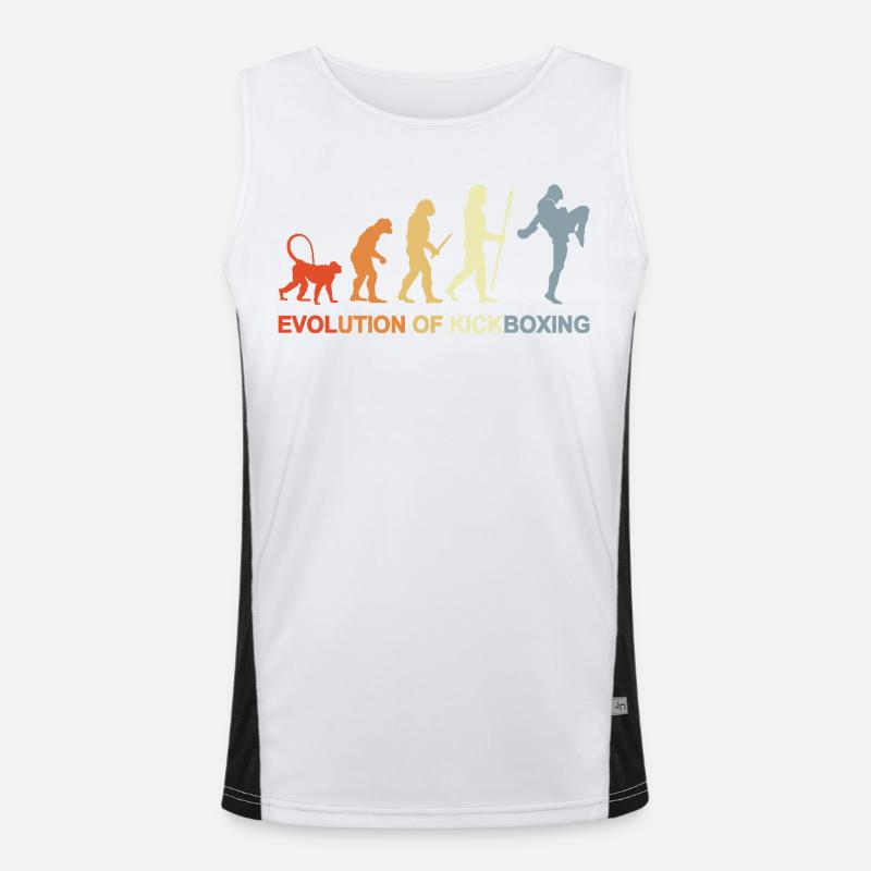 Vintage Kickboxer Evolution Funktionelles Kontrast-Tank Top für Männer 