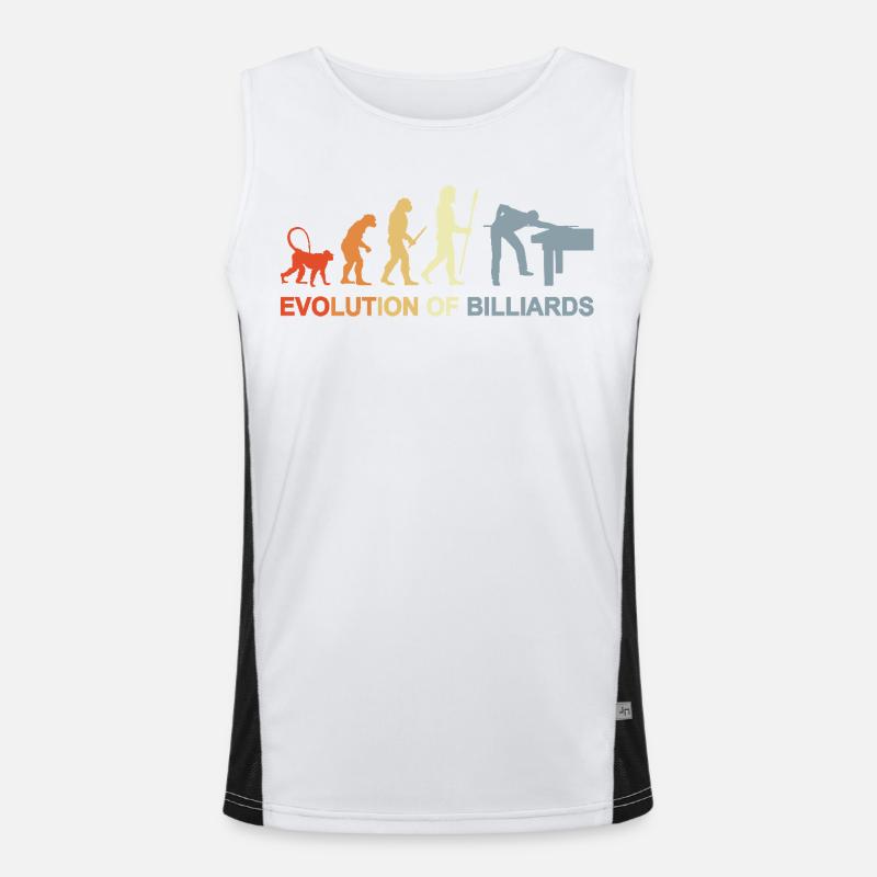 Pool Billard Evolution Funktionelles Kontrast-Tank Top für Männer 