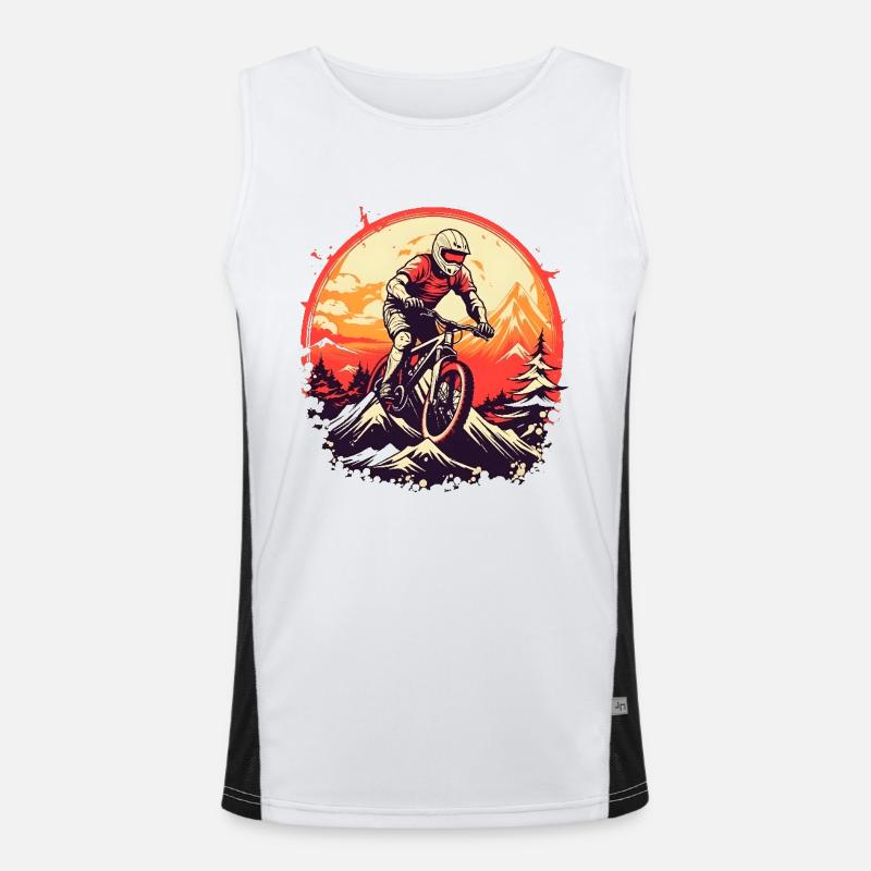 Mountainbiken Vintage Funktionelles Kontrast-Tank Top für Männer 
