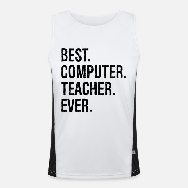 best computer teacher ever Men's Functional Contrast Tank Top 