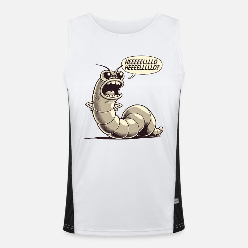 Demanding worm complains Men's Functional Contrast Tank Top 