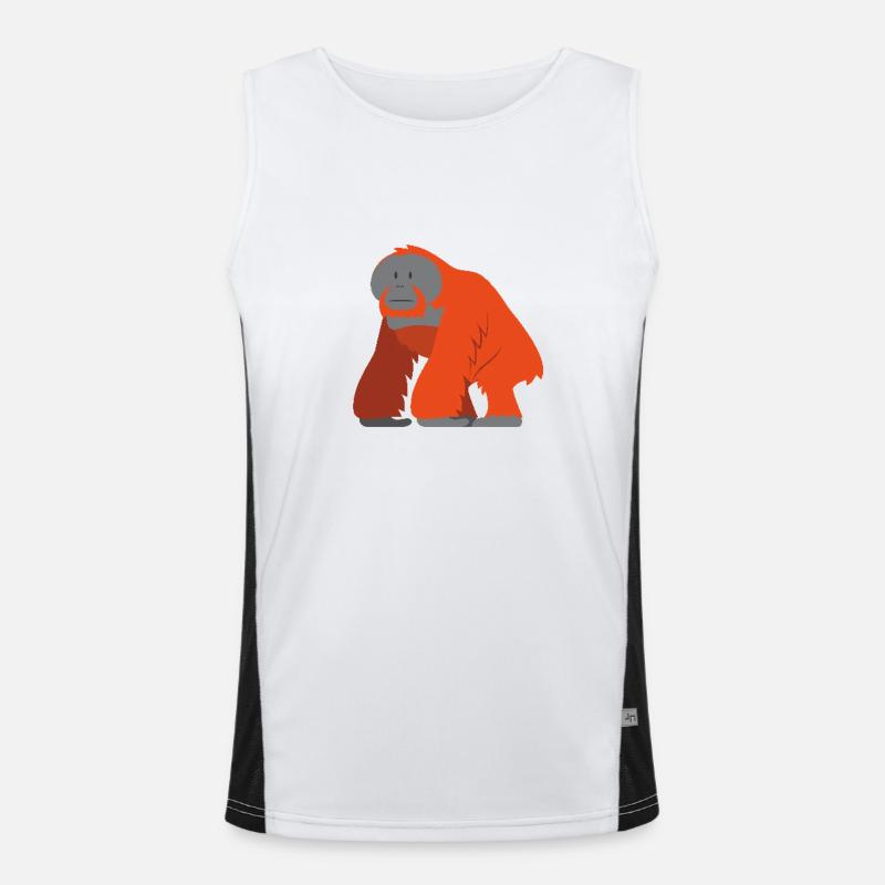 The Wise Orangutan Men's Functional Contrast Tank Top 