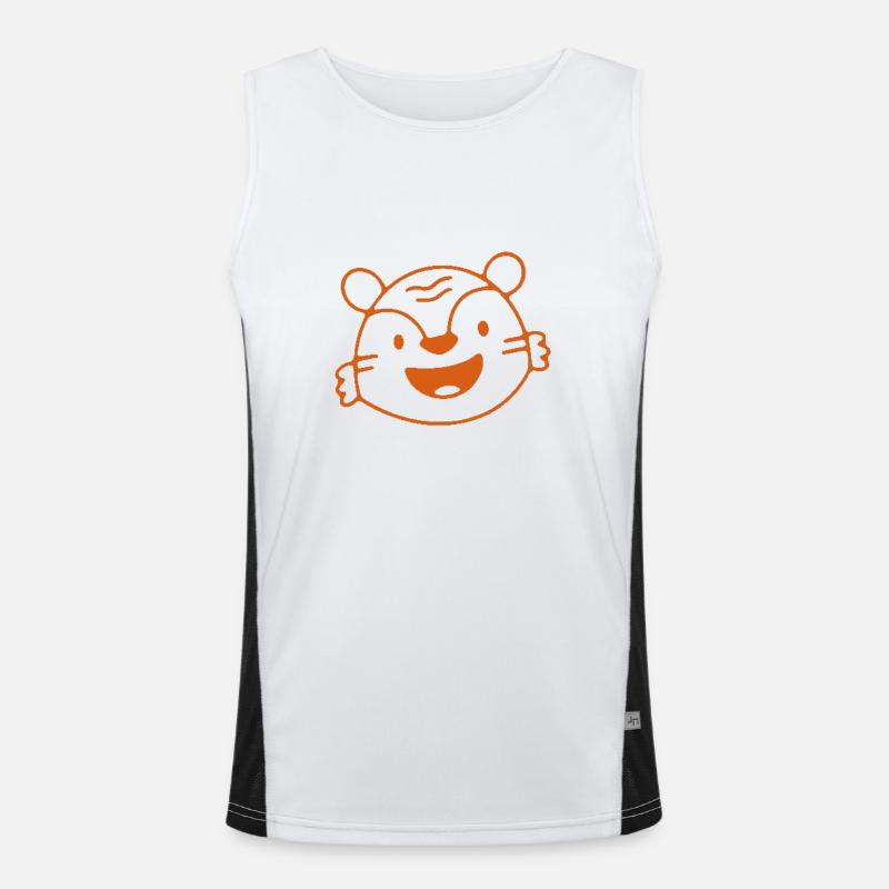 Mächtiger Tiger Funktionelles Kontrast-Tank Top für Männer 
