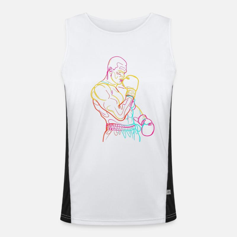 Boxer Sketch Men's Functional Contrast Tank Top 