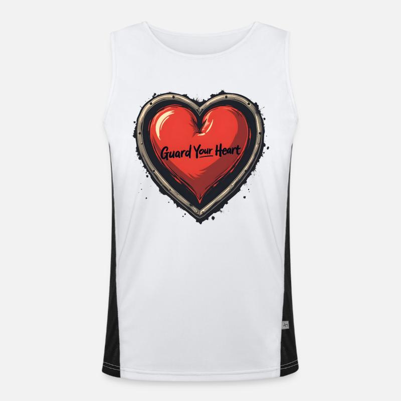 Guard Your Heart Funktionelles Kontrast-Tank Top für Männer 