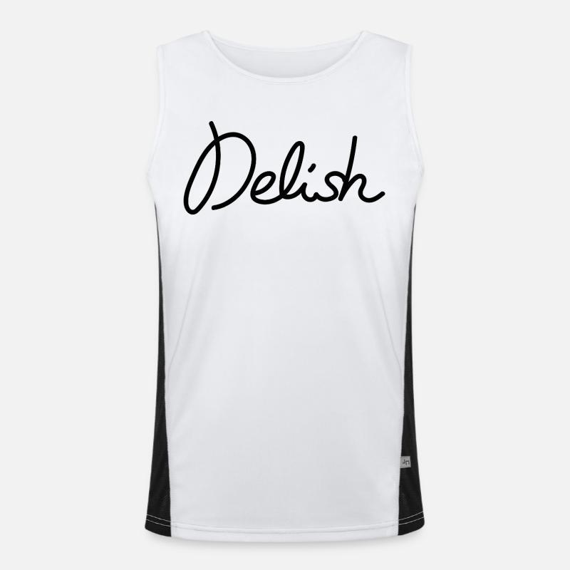 Delish – Déclaration gastronomique élégante Débardeur respirant contrasté Homme 