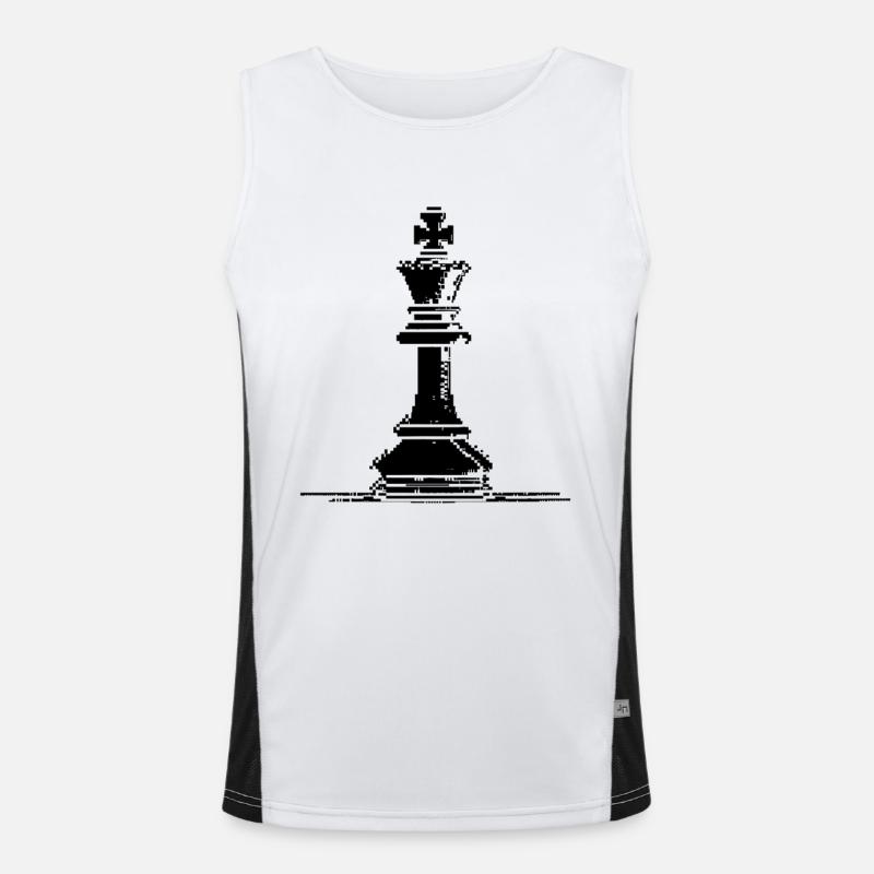 Pièce d’échecs pixel graphique Débardeur respirant contrasté Homme 