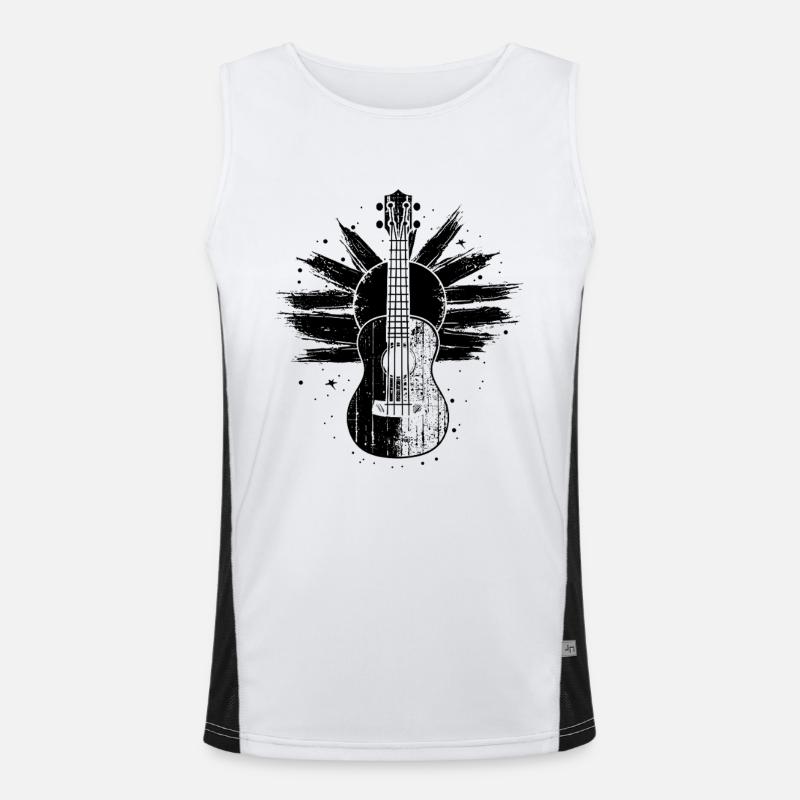 Dessin de ukulélé Débardeur respirant contrasté Homme 