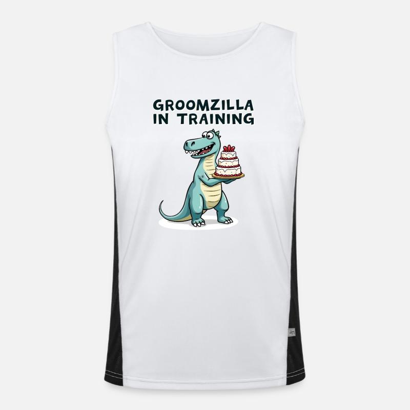 Groomzilla in Training Funktionelles Kontrast-Tank Top für Männer 