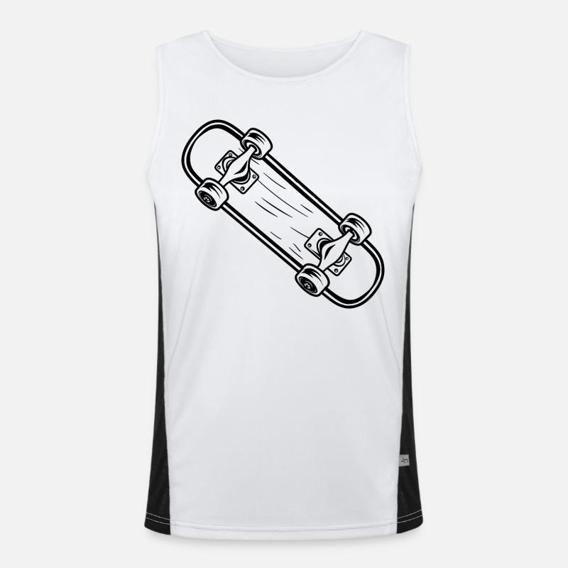 Skateboard style dessin animé Débardeur respirant contrasté Homme 