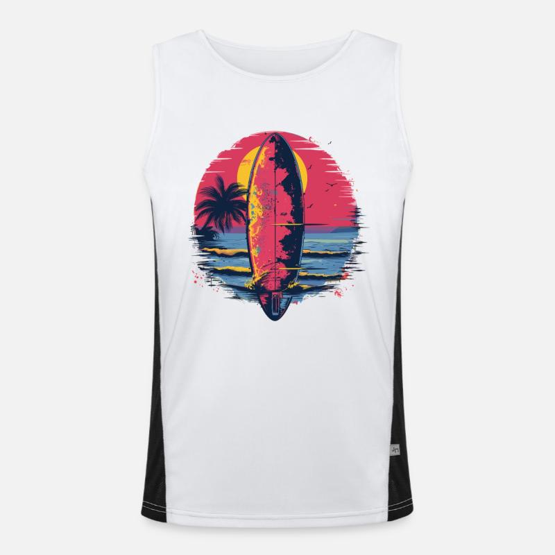 Planche de surf Synthwave Débardeur respirant contrasté Homme 