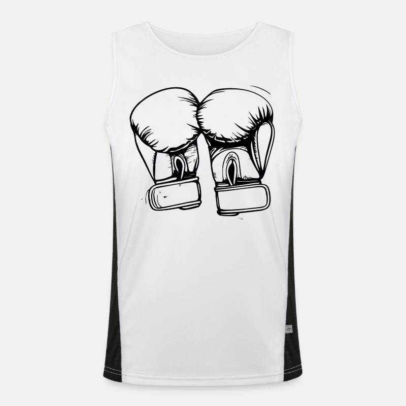 Dessin de gants de boxe Débardeur respirant contrasté Homme 