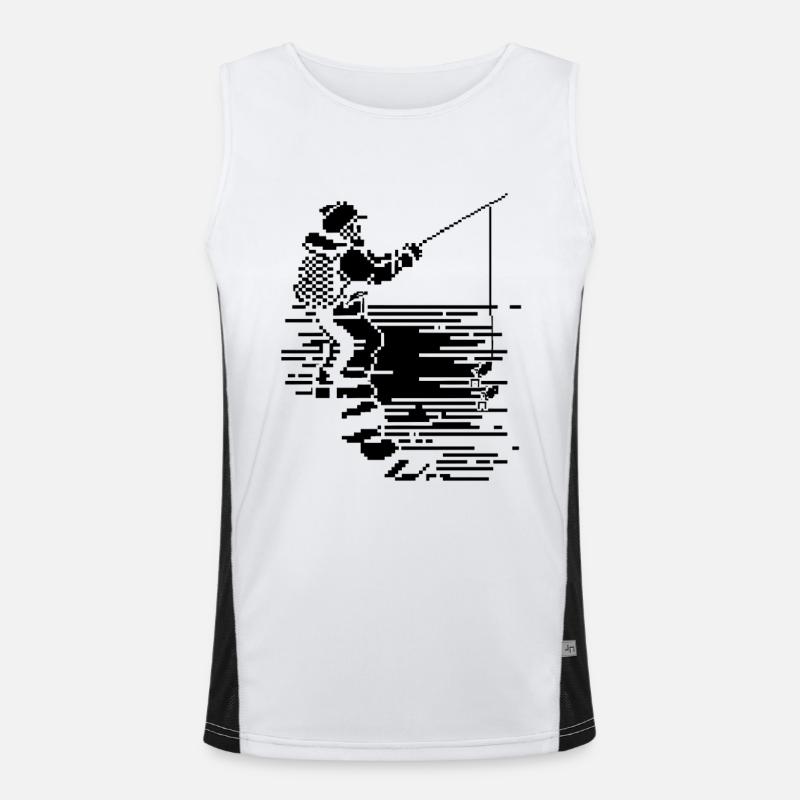 Pixel de pêche Débardeur respirant contrasté Homme 