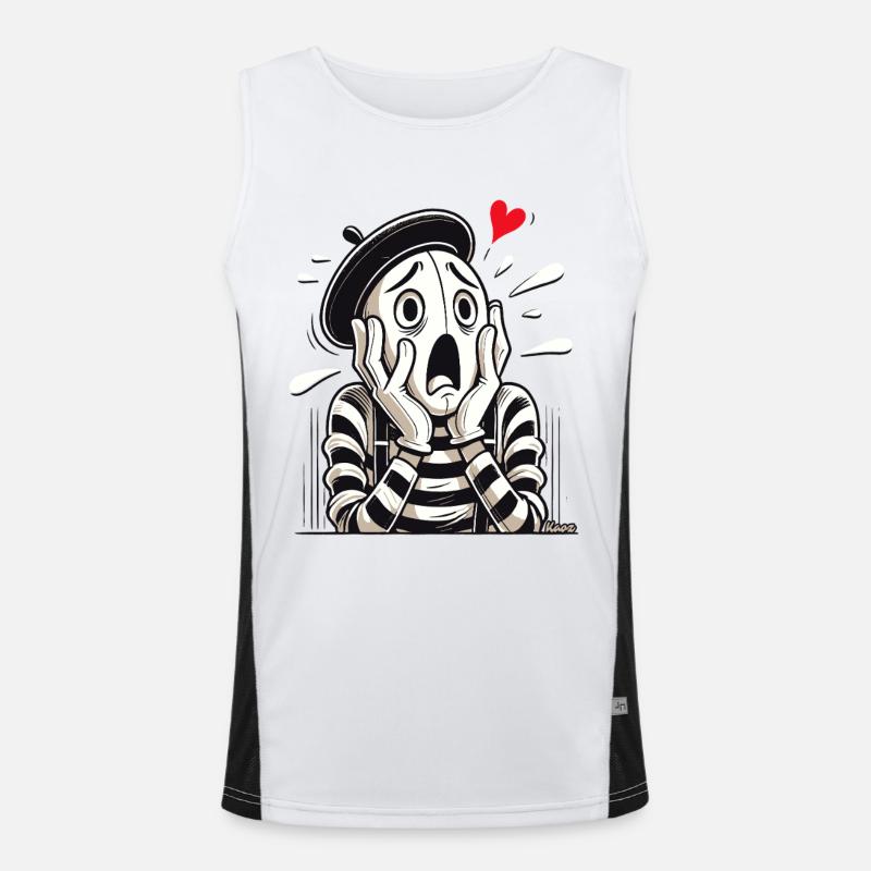 Dramatischer Pantomime – Liebe oder Verzweiflung? Funktionelles Kontrast-Tank Top für Männer 