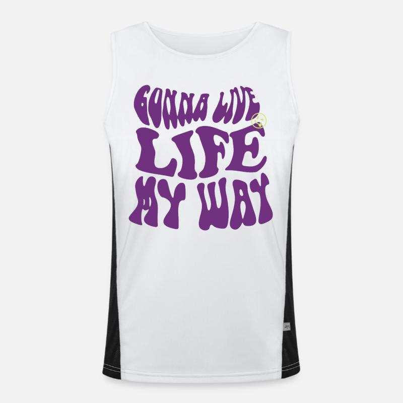 Going to Live Life My Way – Psychedelic Vibes Débardeur respirant contrasté Homme 