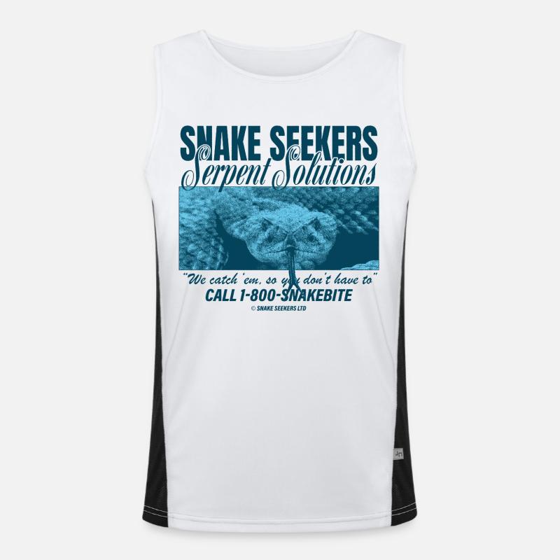 Snake Seekers – Serpent Solutions Funktionelles Kontrast-Tank Top für Männer 