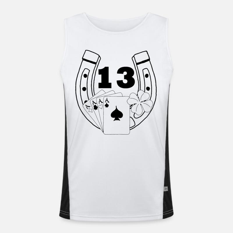 Luck (Schwarz) Funktionelles Kontrast-Tank Top für Männer 