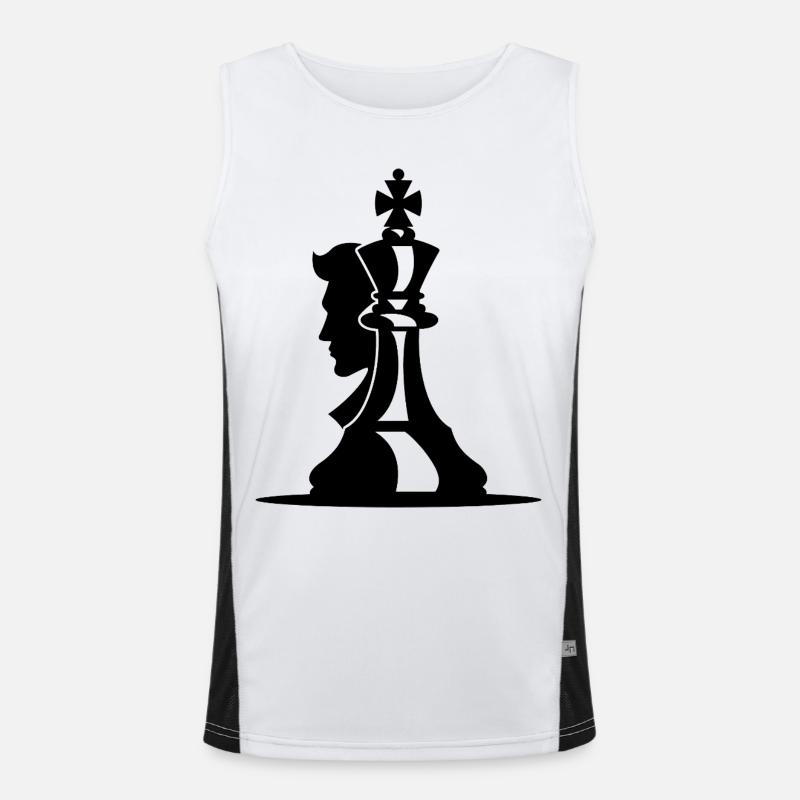 Chess Player Sketch Men's Functional Contrast Tank Top 