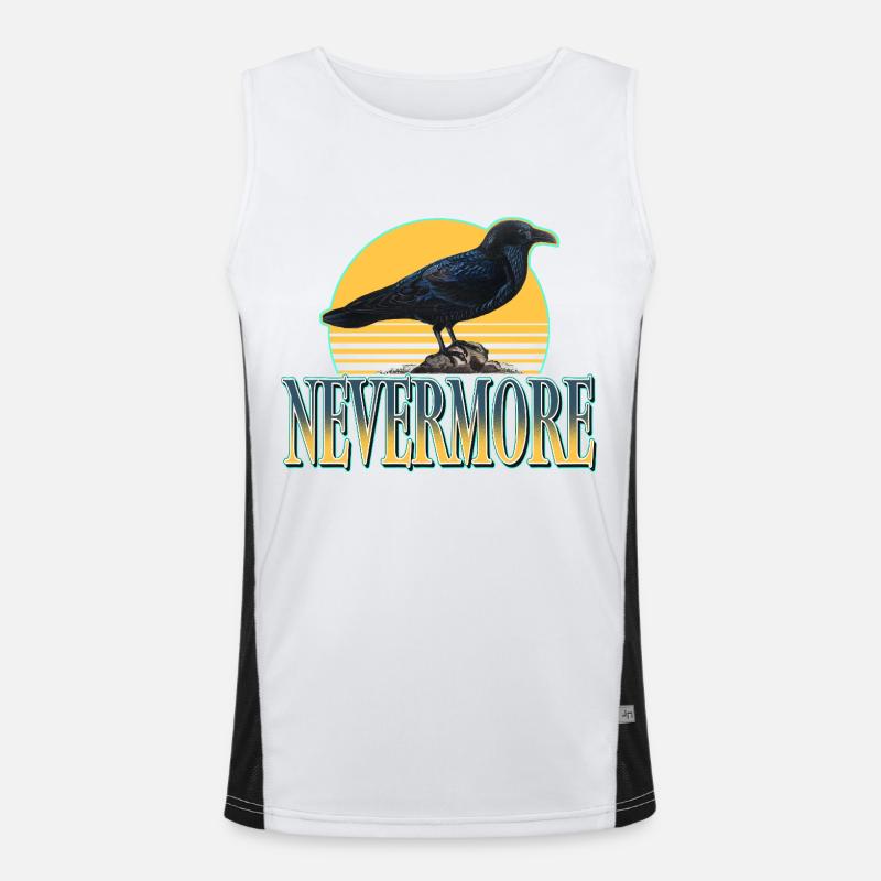 Nevermore – Ravens & Gothic Aesthetics Men's Functional Contrast Tank Top 