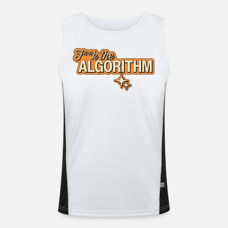 Fk the Algorithm – Digitale Rebellion Funktionelles Kontrast-Tank Top für Männer 