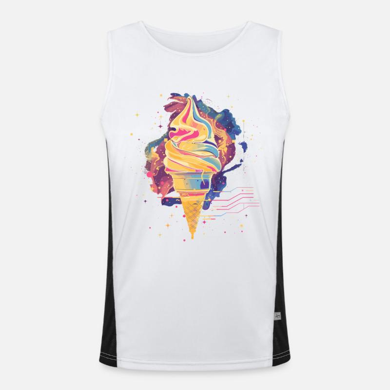 Crème glacée Vaporwave Débardeur respirant contrasté Homme 