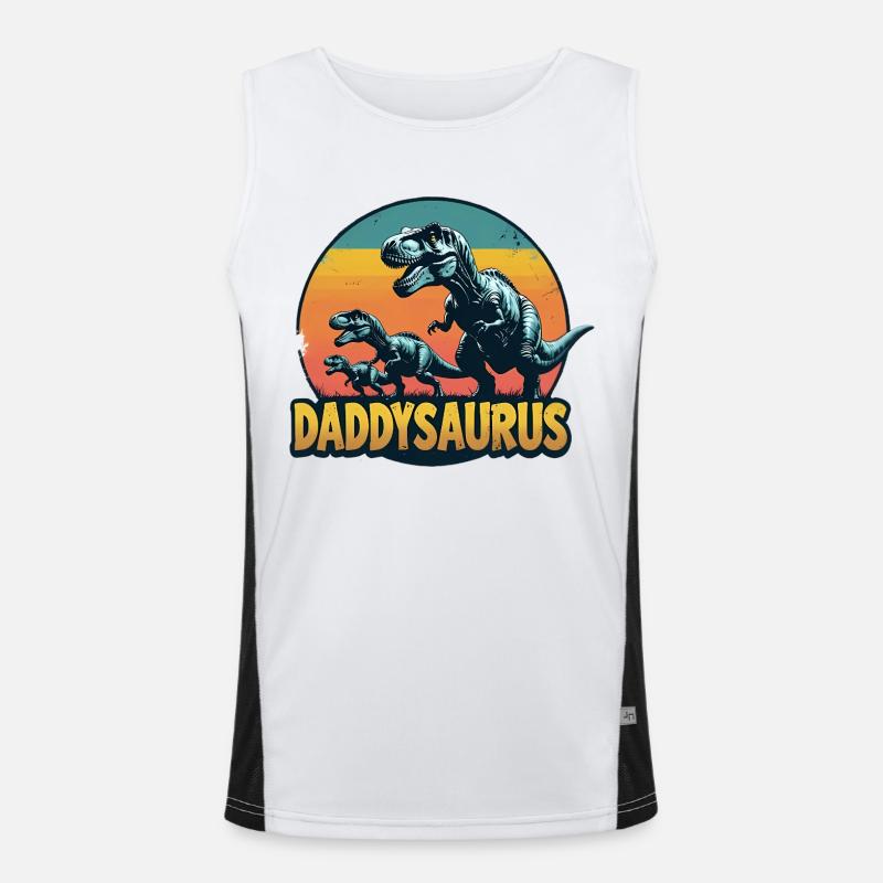 Daddysaurus Funktionelles Kontrast-Tank Top für Männer 
