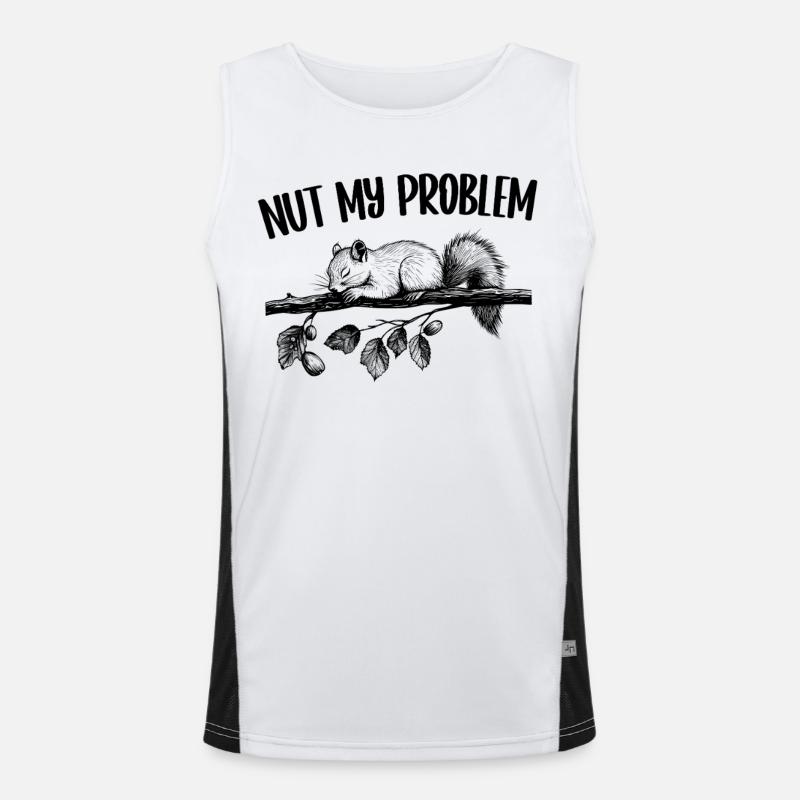Nut My Problem Squirrel Cadeau mignon Débardeur respirant contrasté Homme 