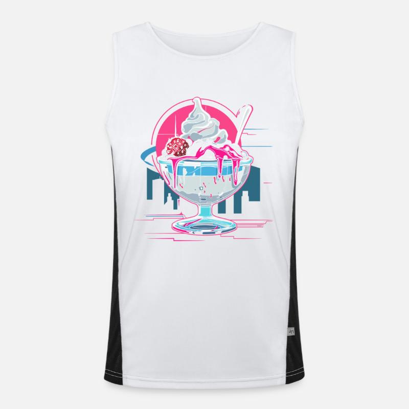 Coupe glacée Retrowave Débardeur respirant contrasté Homme 