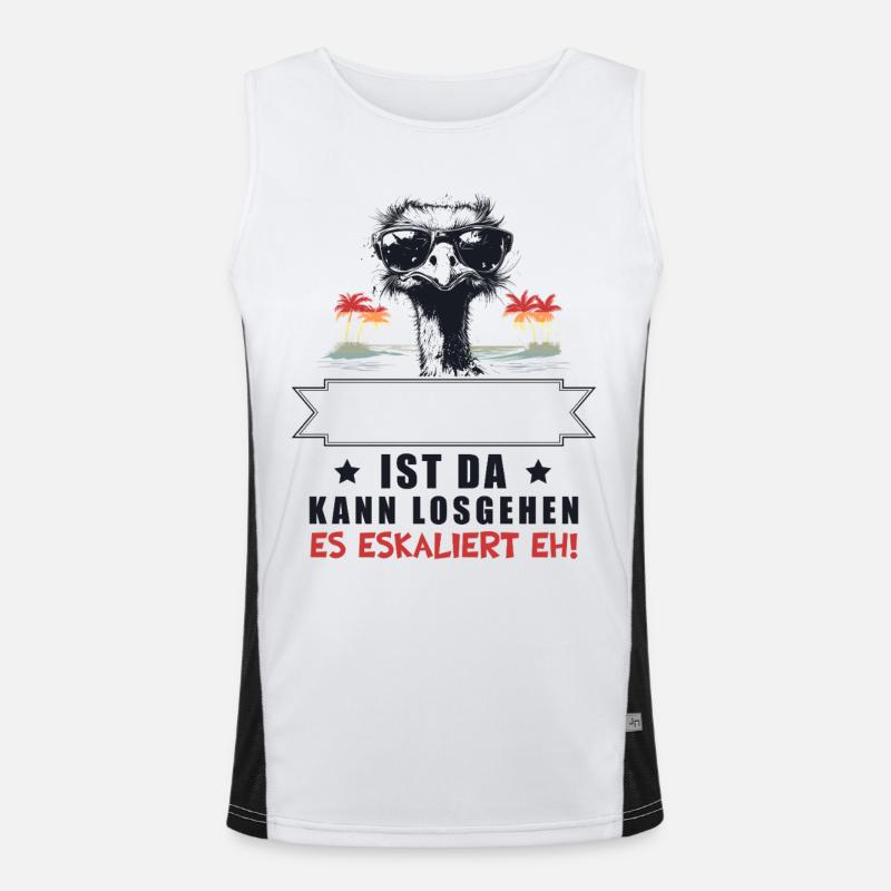 It's escalating anyway! Strauss Name Customizable Men's Functional Contrast Tank Top 