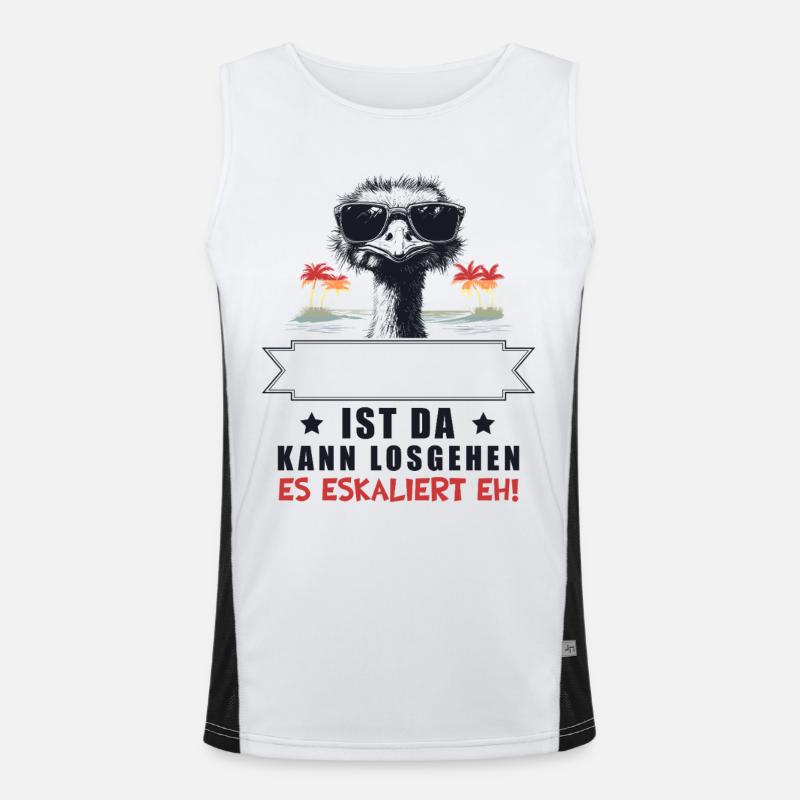 It's escalating anyway! Strauss Customizable Name Men's Functional Contrast Tank Top 