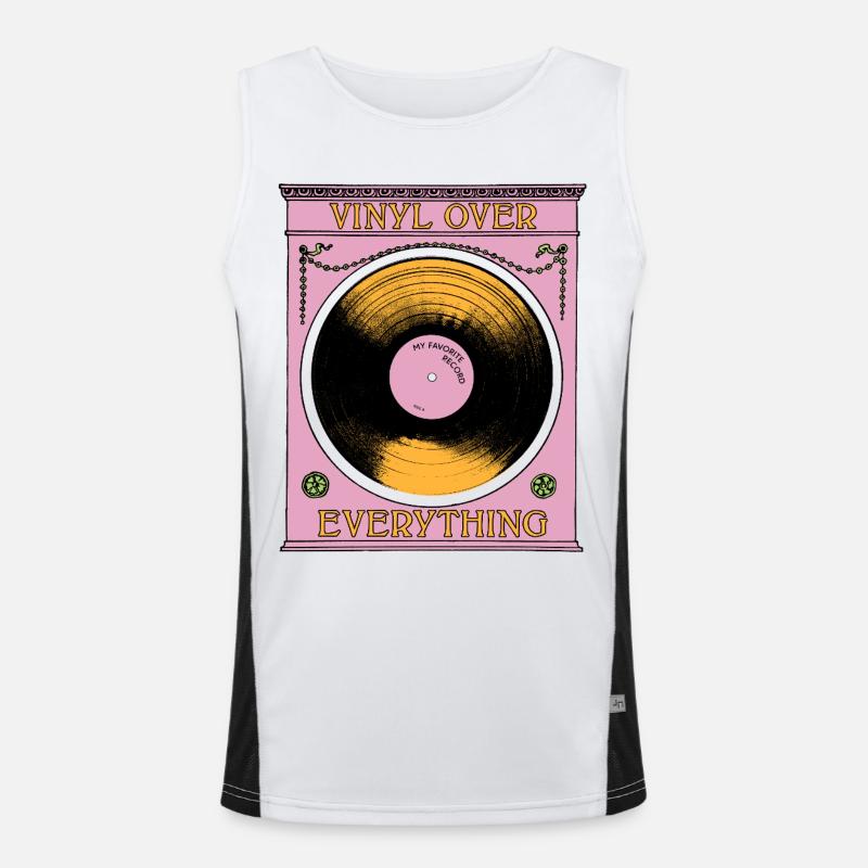 Vinyl Before Everything Men's Functional Contrast Tank Top 