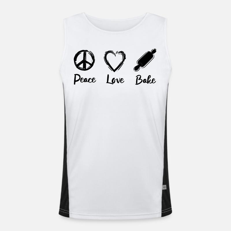 Ich liebe Backen Funktionelles Kontrast-Tank Top für Männer 