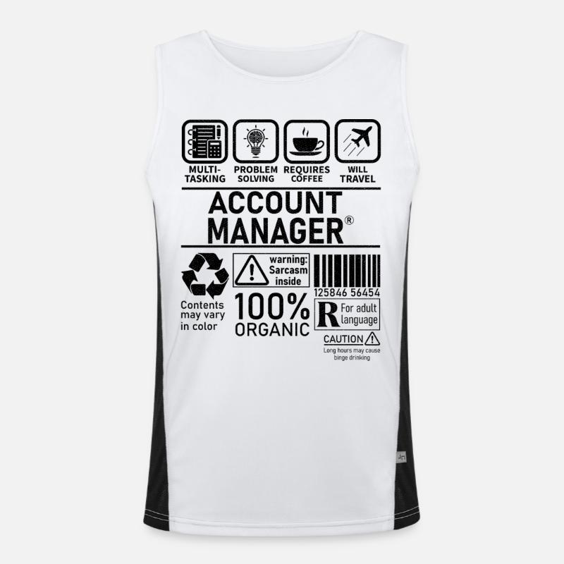 Account Manager Multi Tasking Problem Solving Men's Functional Contrast Tank Top 
