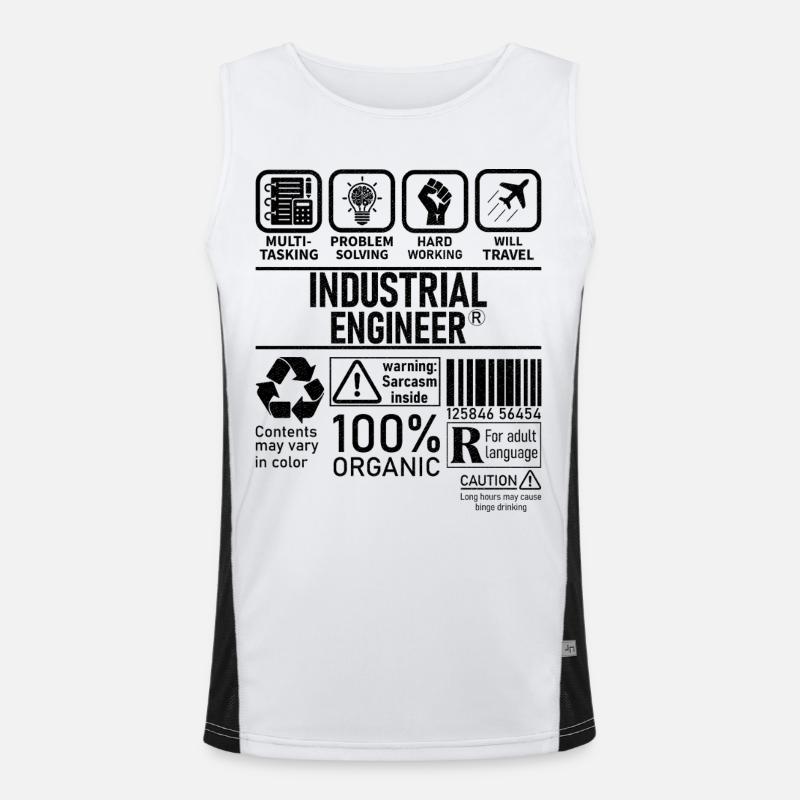 Ingénieur industriel multitâche résolution de problèmes Débardeur respirant contrasté Homme 