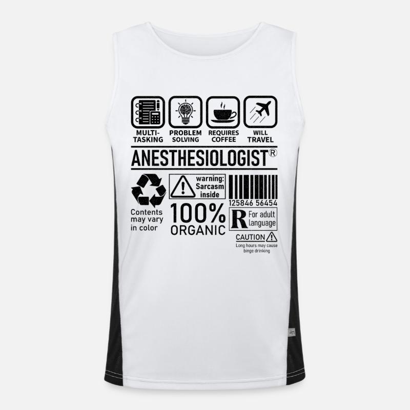 Anesthésiste multitâche résolution de problèmes Débardeur respirant contrasté Homme 