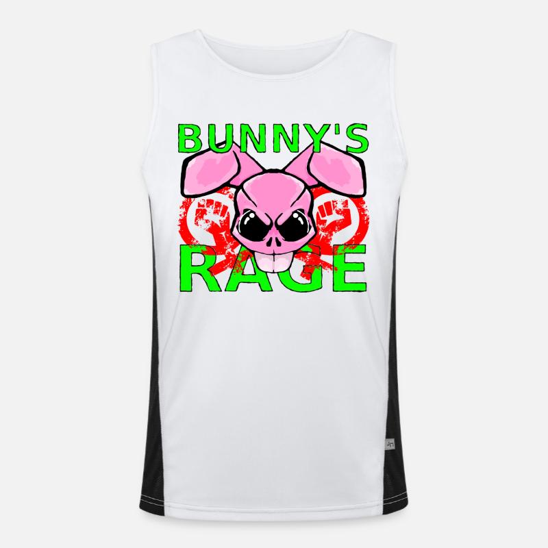 Raging Bunny Funktionelles Kontrast-Tank Top für Männer 
