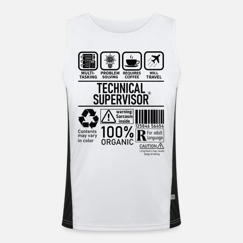 Technical Supervisor multi tasking problem solving Funktionelles Kontrast-Tank Top für Männer 
